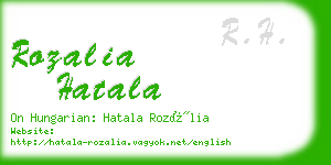 rozalia hatala business card